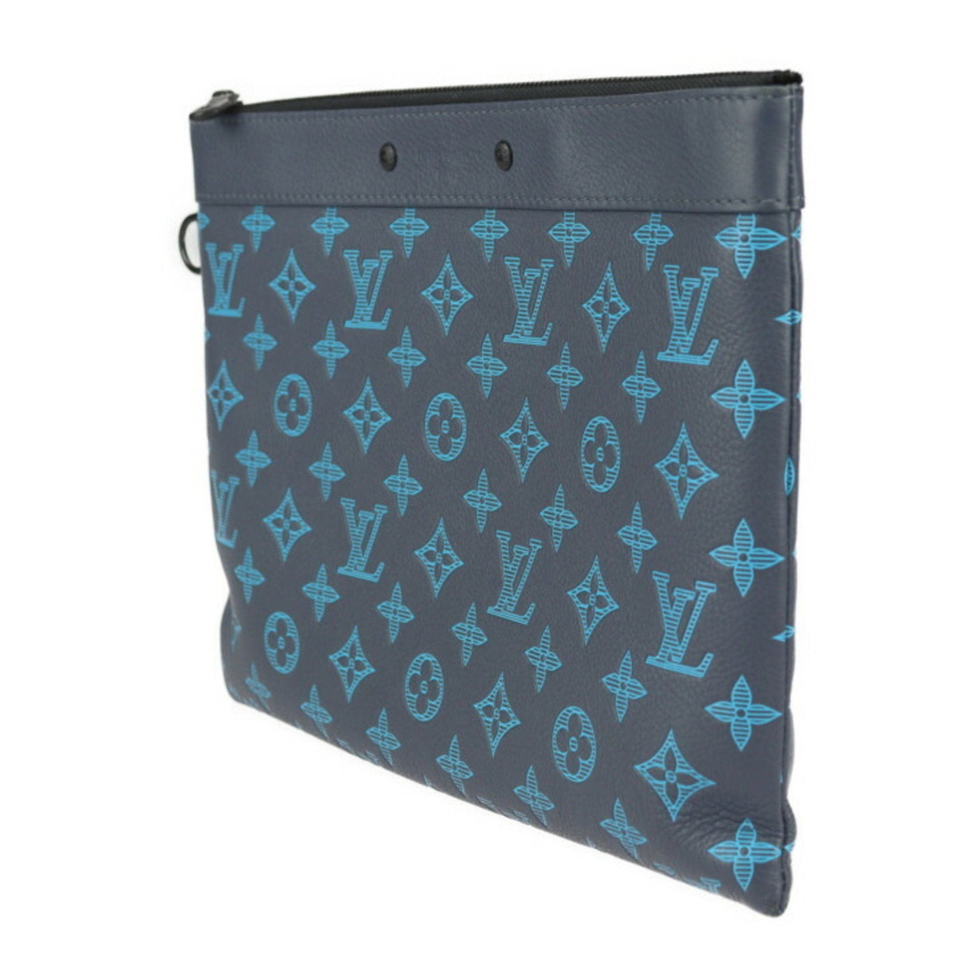 Louis Vuitton Navy Leather Clutch Bag Handbag Pochette Pouch ( ) - Product Image 2