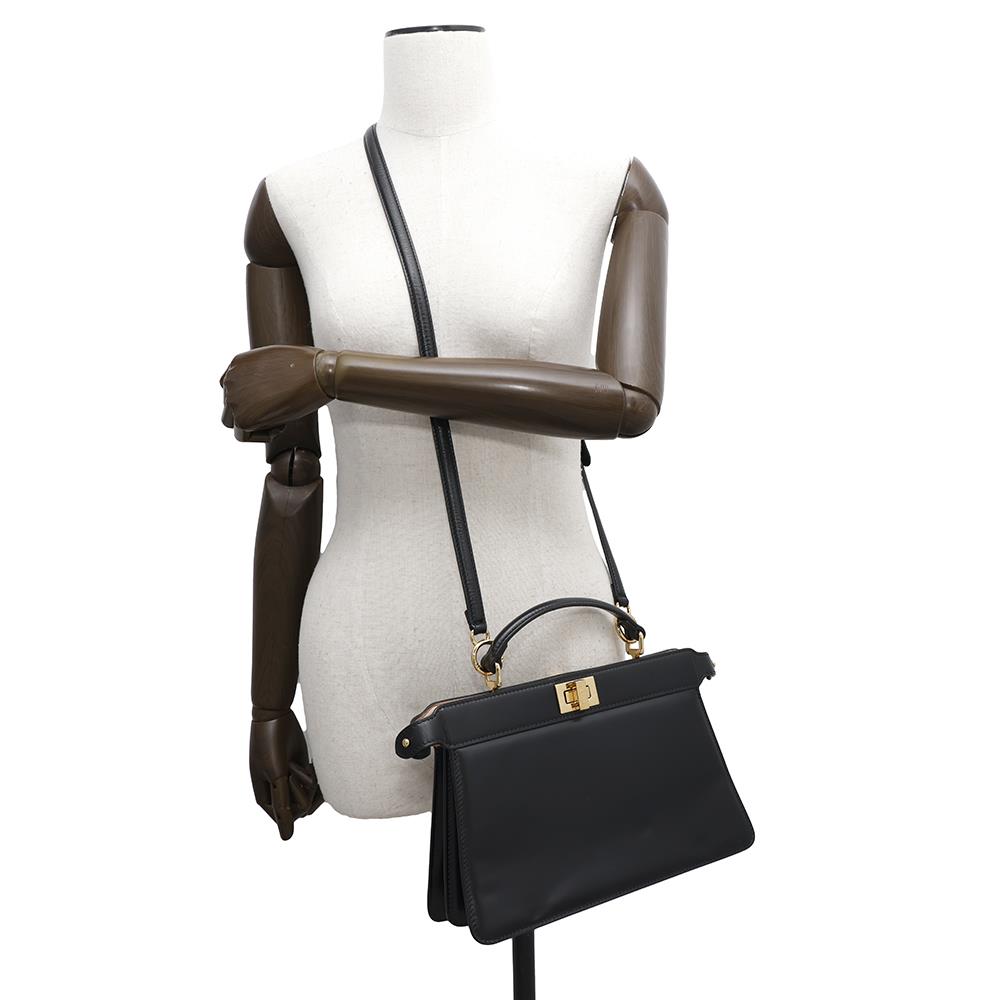 FENDI Peekaboo Iseeu East West 2way Bag Black8BN323 Leather - Product Image 4