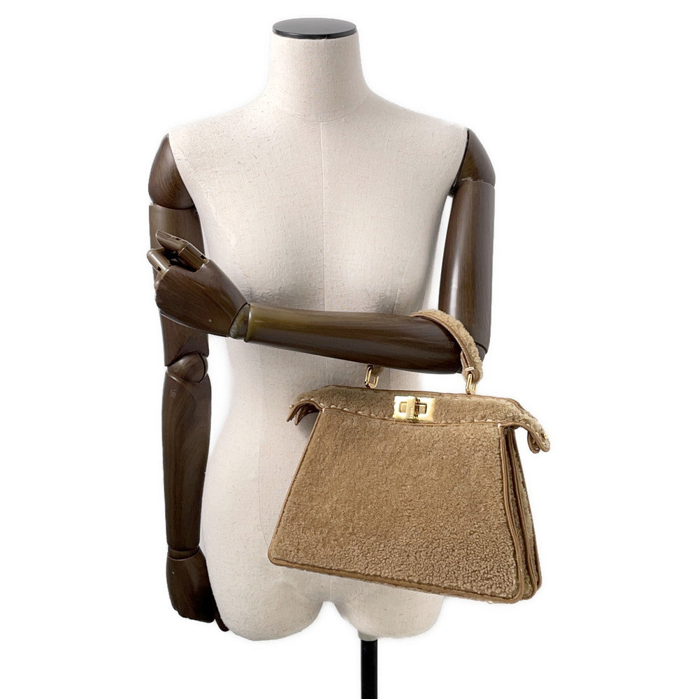 FENDI Peekaboo Icy You Brown8BN327 Mouton Size Small - Product Image 4