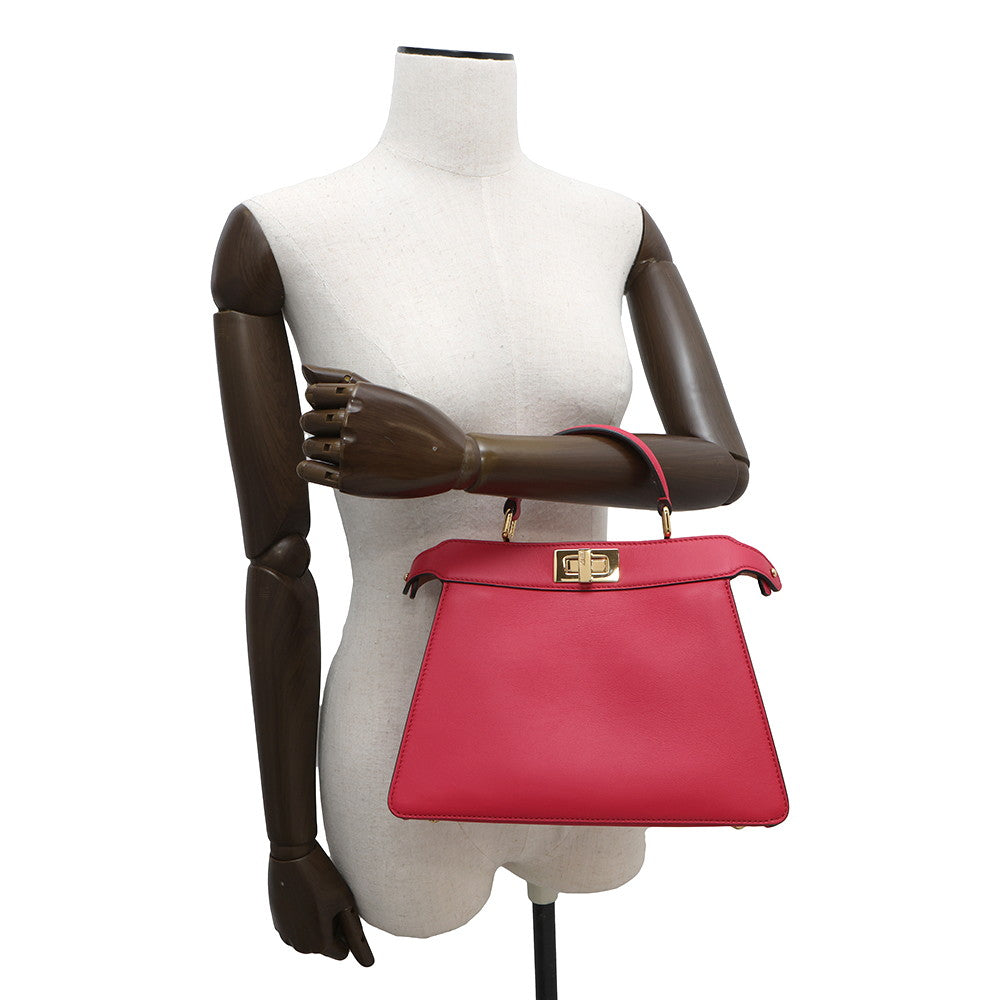 FENDI Peekaboo I see you Pink8BN327 Leather Size Small - Product Image 4