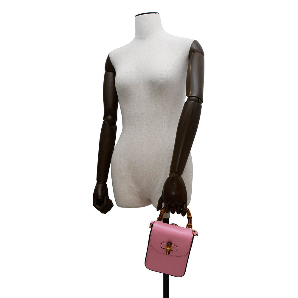GUCCI 3WAYShoulder Bag Pink702106 Bamboo Leather - Product Image 4