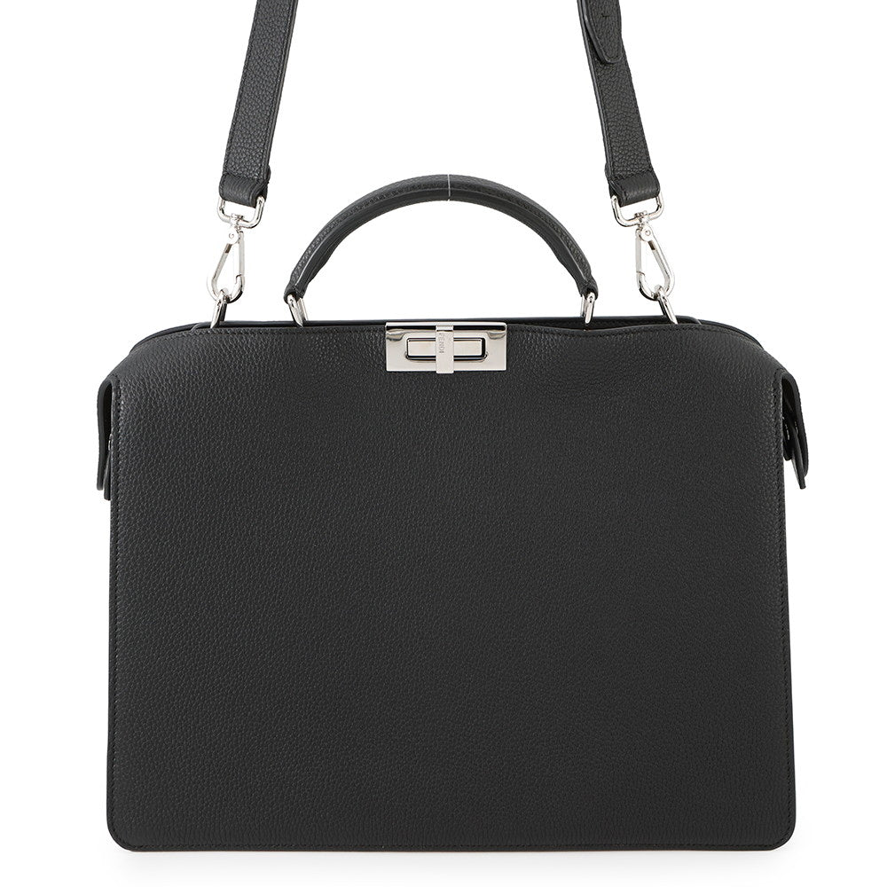FENDI Peekaboo Icy You Black7VA529 Leather Size Medium | Studio Nafay