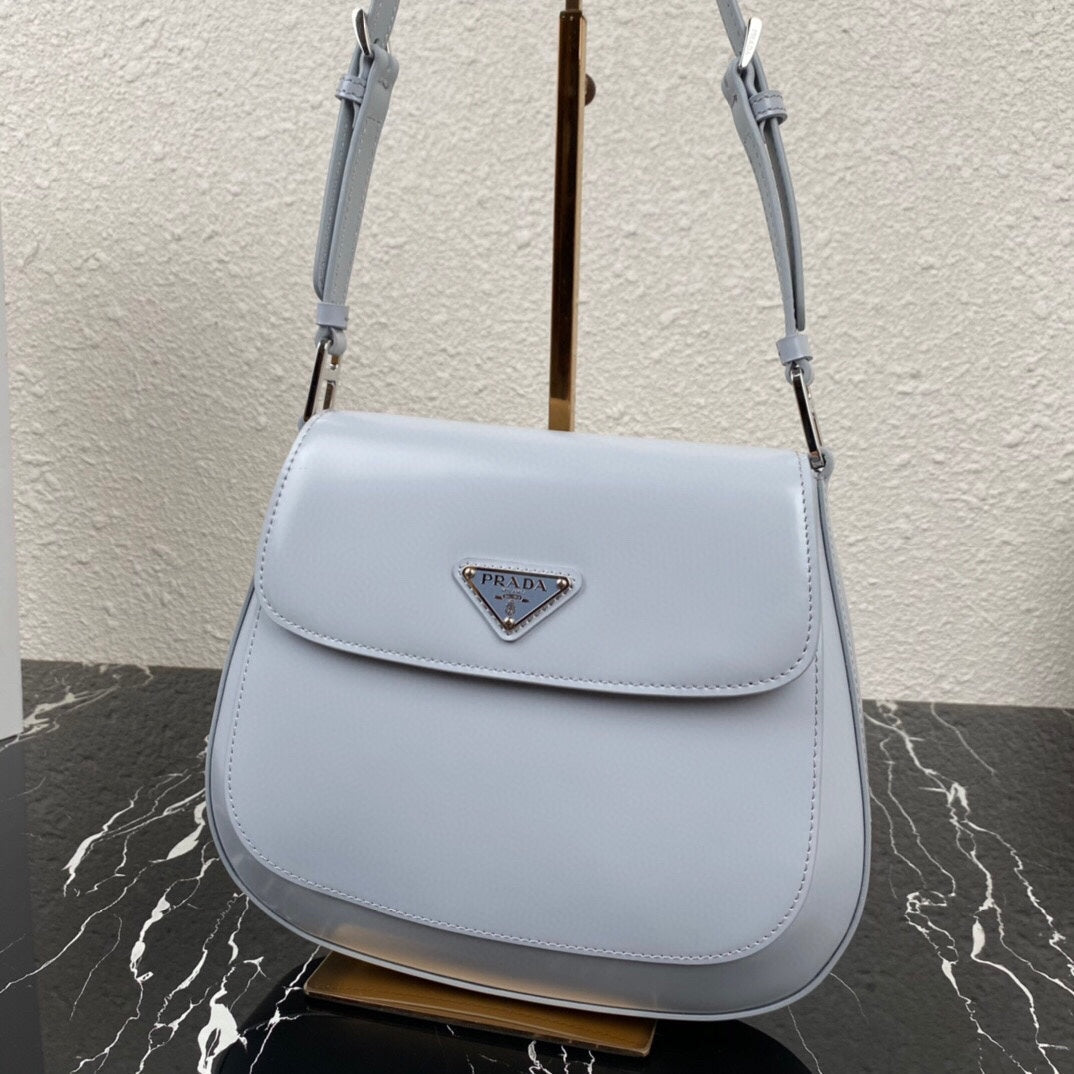 CLEO 24 CLOUD BLUE BRUSHED LEATHER SHOULDER BAG - Product Image 7
