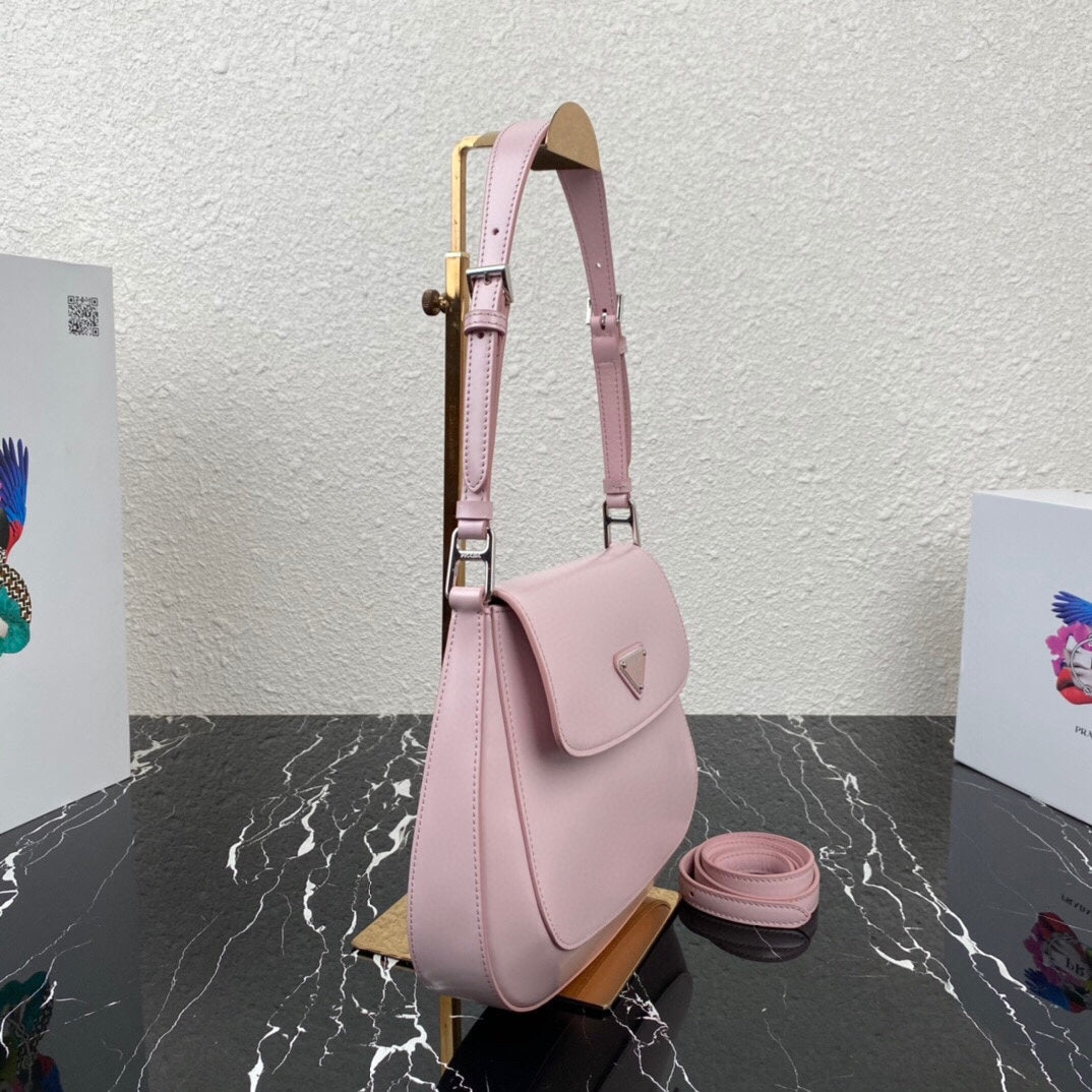 CLEO 24 PINK BRUSHED LEATHER SHOULDER BAG - Product Image 3