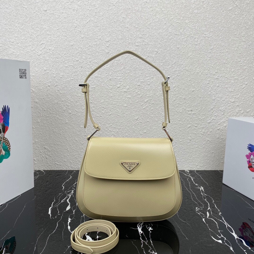 CLEO 24 BEIGE BRUSHED LEATHER SHOULDER BAG | Studio Nafay