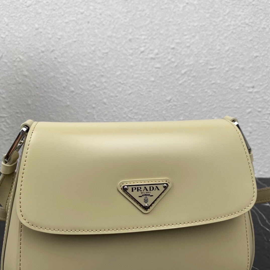 CLEO 24 BEIGE BRUSHED LEATHER SHOULDER BAG - Product Image 5