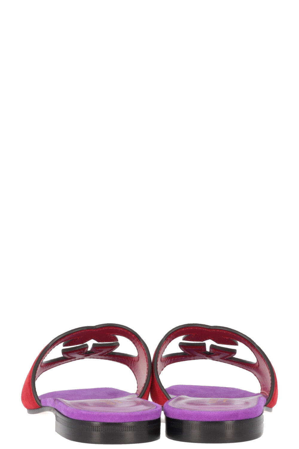GUCCI Interlocking G Flats Suede Purple Red - Product Image 3