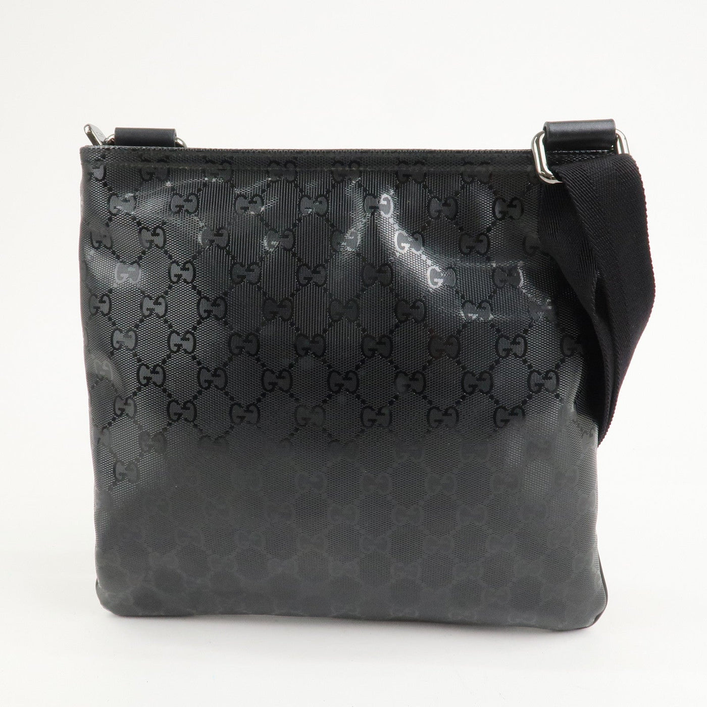 GUCCI GG Imprime Monogram PVC Shoulder Bag Cross Body Bag Black 295257 | Studio Nafay