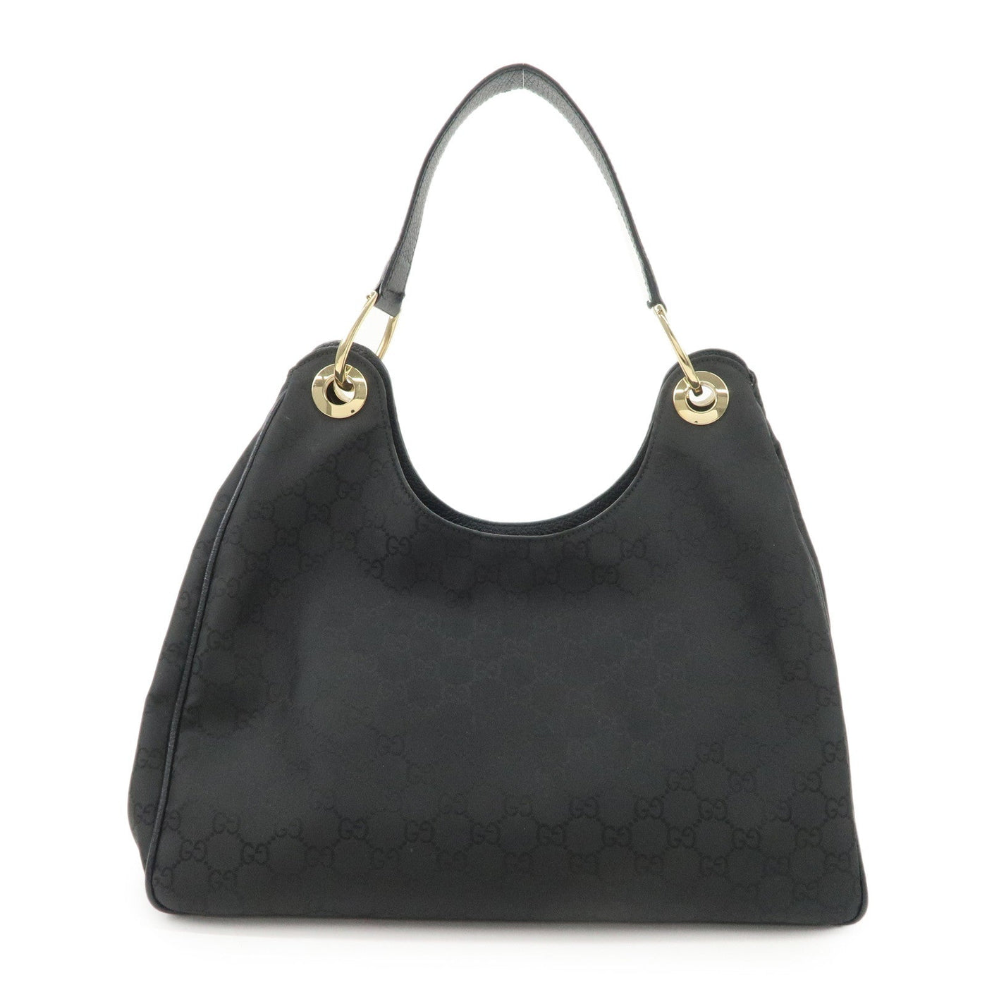 GUCCI GG Nylon Leather Shoulder Bag Hand Bag Black 257268 - Product Image 2