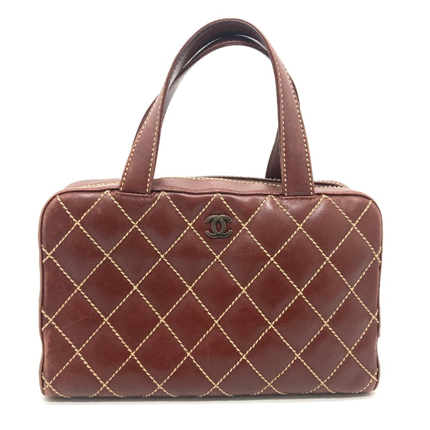 Chanel CC Mark bag Hand Bag Brown SilverHardware | Studio Nafay