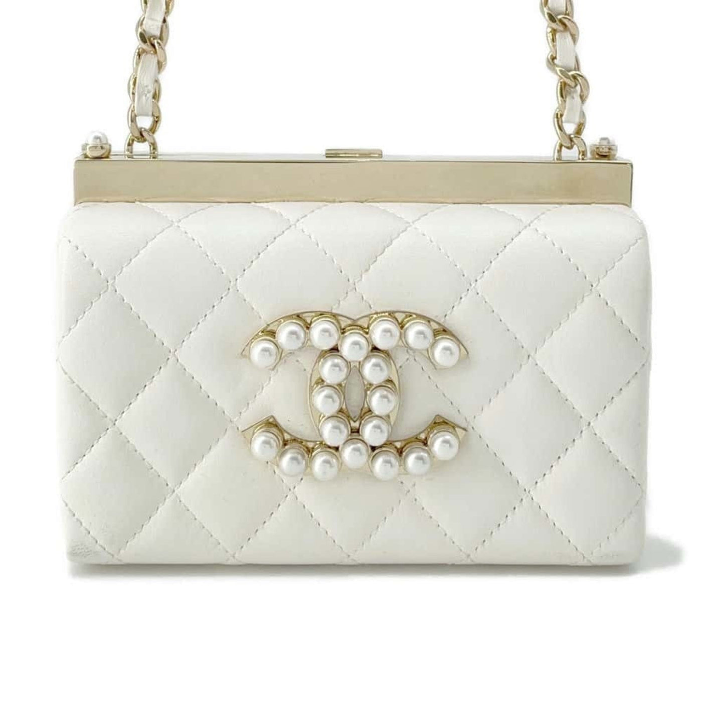 Chanel Chain Shoulder Bag Coco Mark Matelasse Lambskin CHANEL Clutch Women's | Studio Nafay