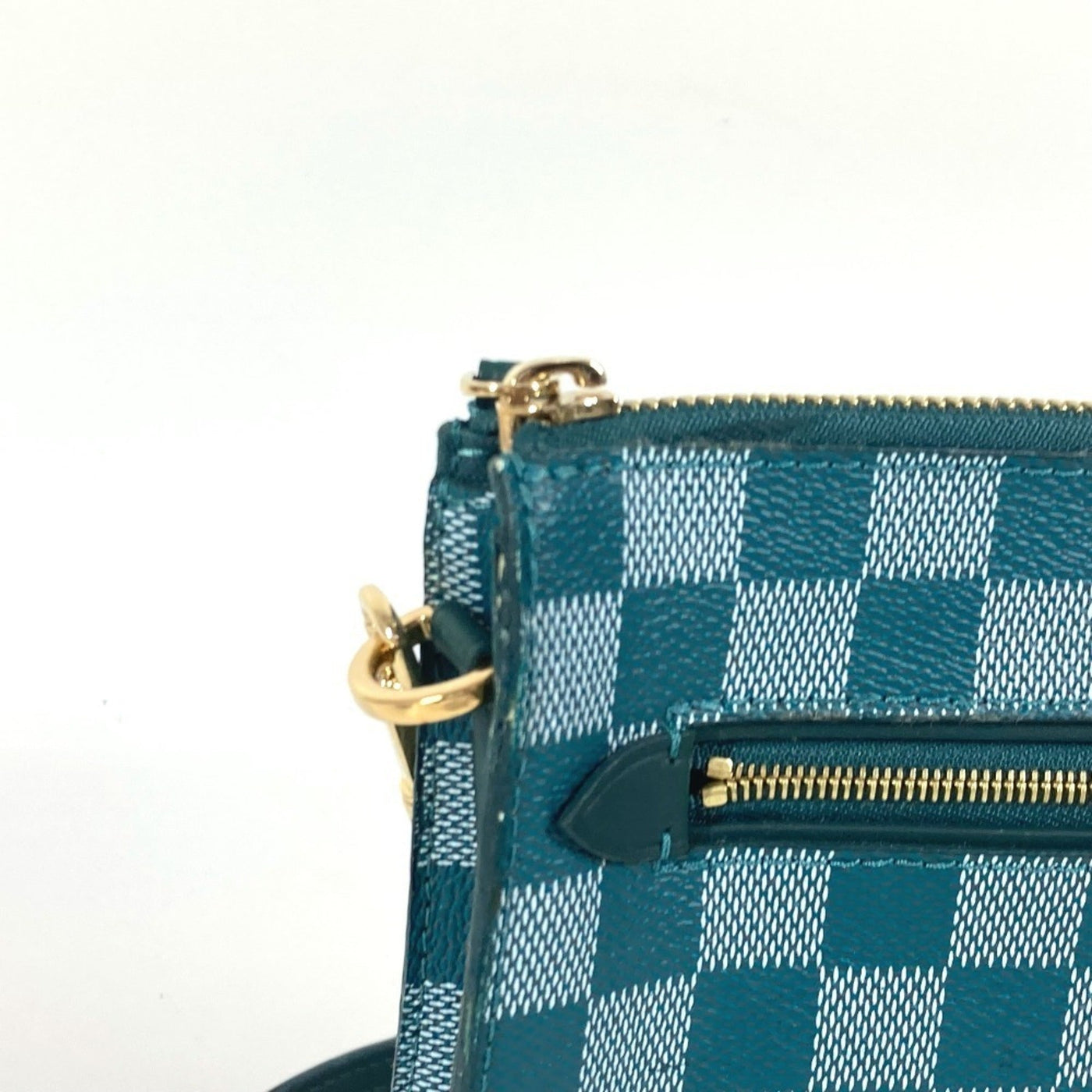 Louis Vuitton Cyan Green Pvc Leather Clutch Bag Shoulder Bag ( ) - Product Image 4