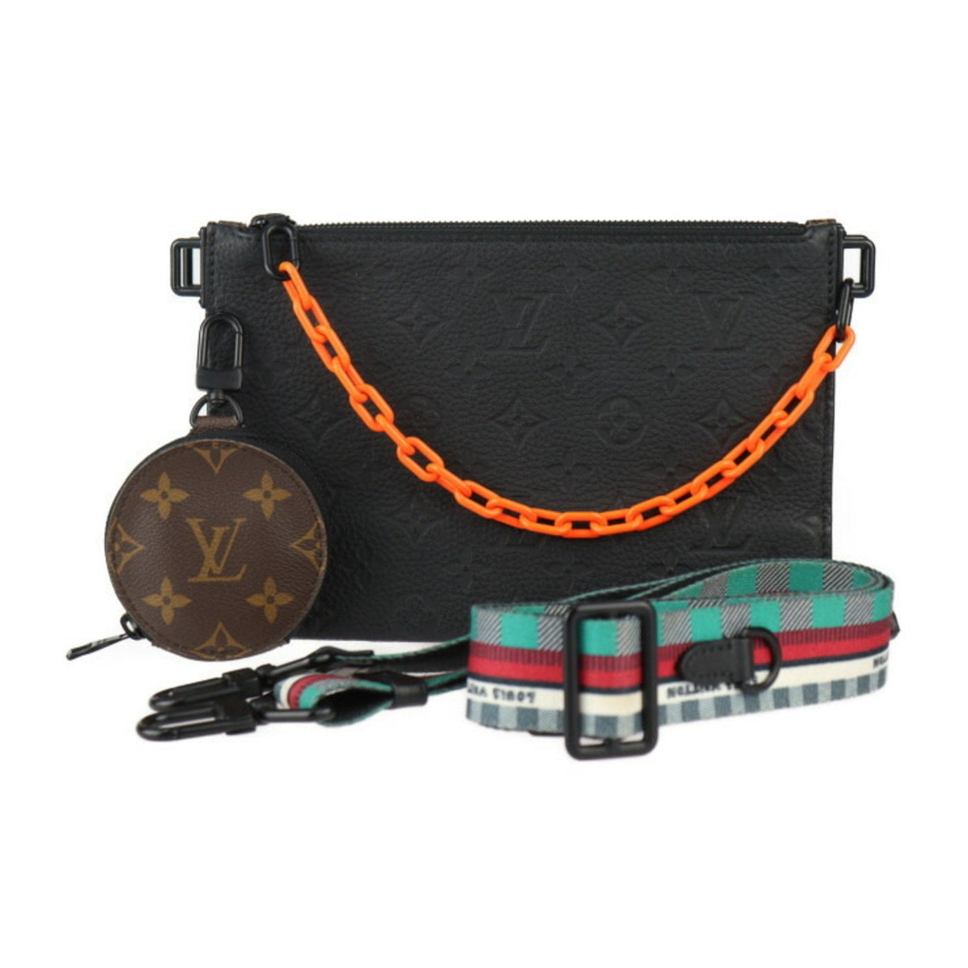 Louis Vuitton Black Brown Monogram Monogram Monogram Empreinte Clutch Bag Pouch Shoulder Bag ( ) | Studio Nafay