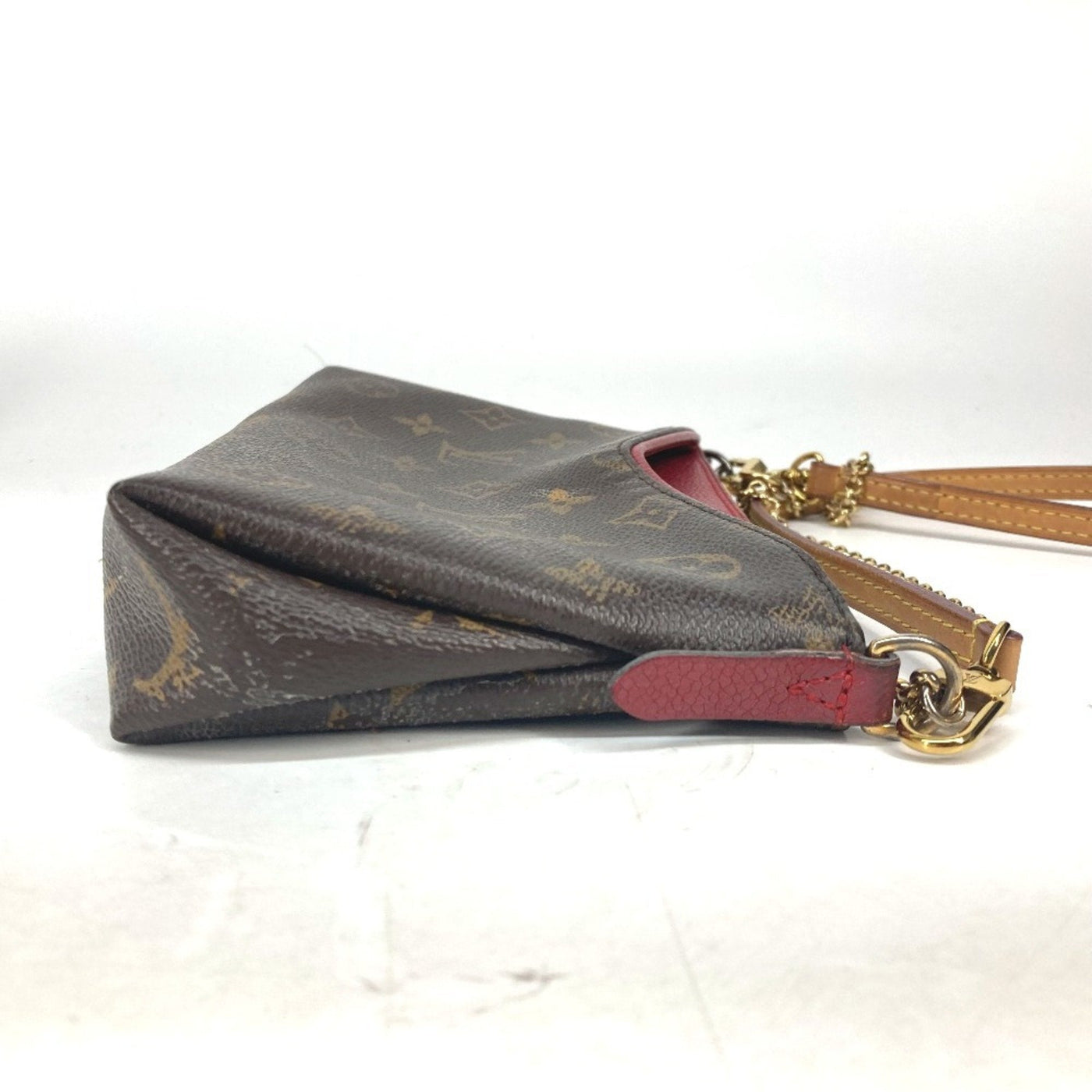 Louis Vuitton Brown Red Color Monogram Canvas Clutch Bag Shoulder Bag ( ) - Product Image 4