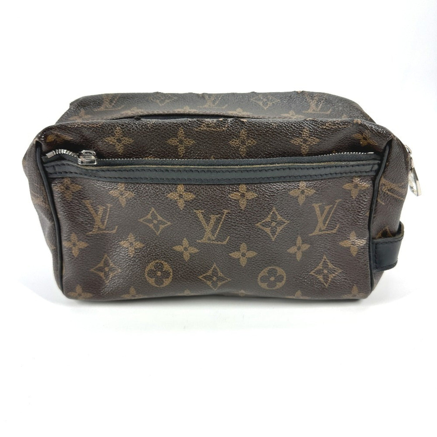 Louis Vuitton Black Brown Monogram Canvas Clutch Bag Pouch ( ) | Studio Nafay