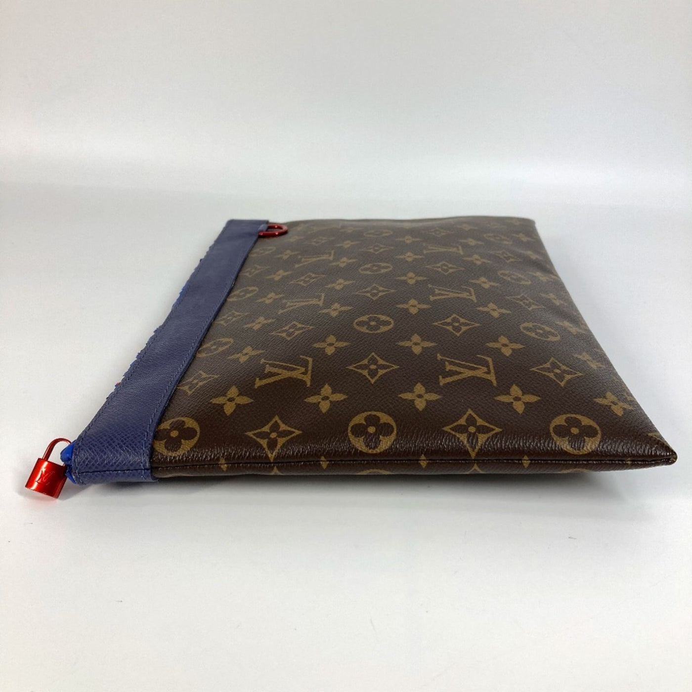 Louis Vuitton Blue Brown Red Color Monogram Canvas Clutch Bag Pochette Pouch ( ) - Product Image 4