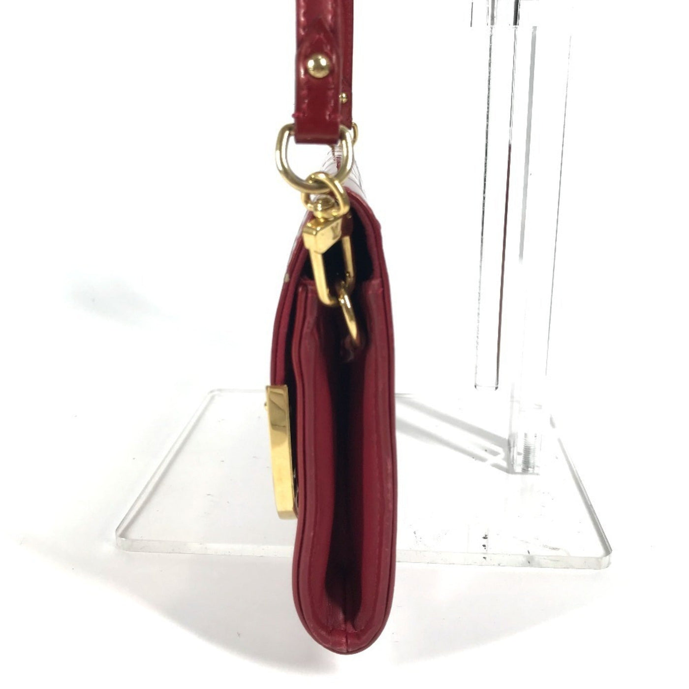 Louis Vuitton Pomme D'amour Red Color Monogram Vernis Canvas Clutch Bag Shoulder Bag ( ) - Product Image 4