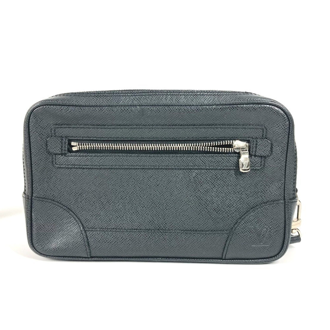 Louis Vuitton Ardoise Black Taiga Leather Leather Clutch Bag Pouch ( ) | Studio Nafay