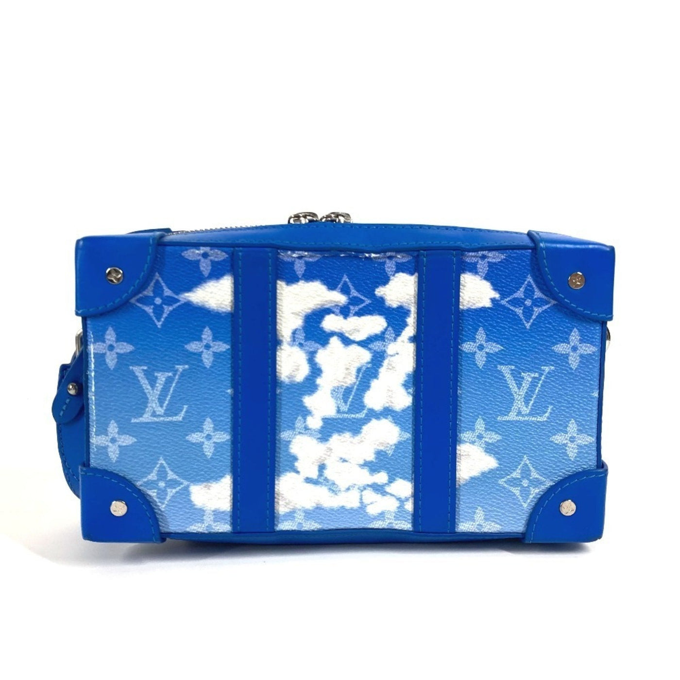 Louis Vuitton Blue White Monogram Clutch Bag Pochette Shoulder Bag ( ) | Studio Nafay