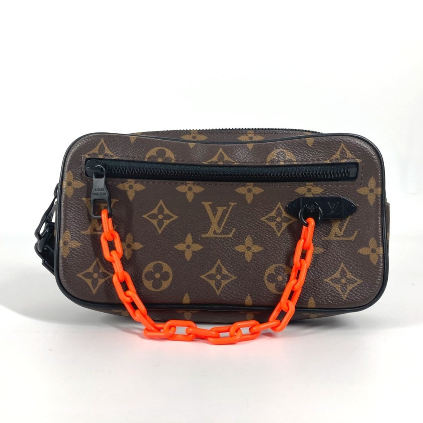 Louis Vuitton Black Brown Orange Monogram Clutch Bag Pochette Pouch ( ) | Studio Nafay