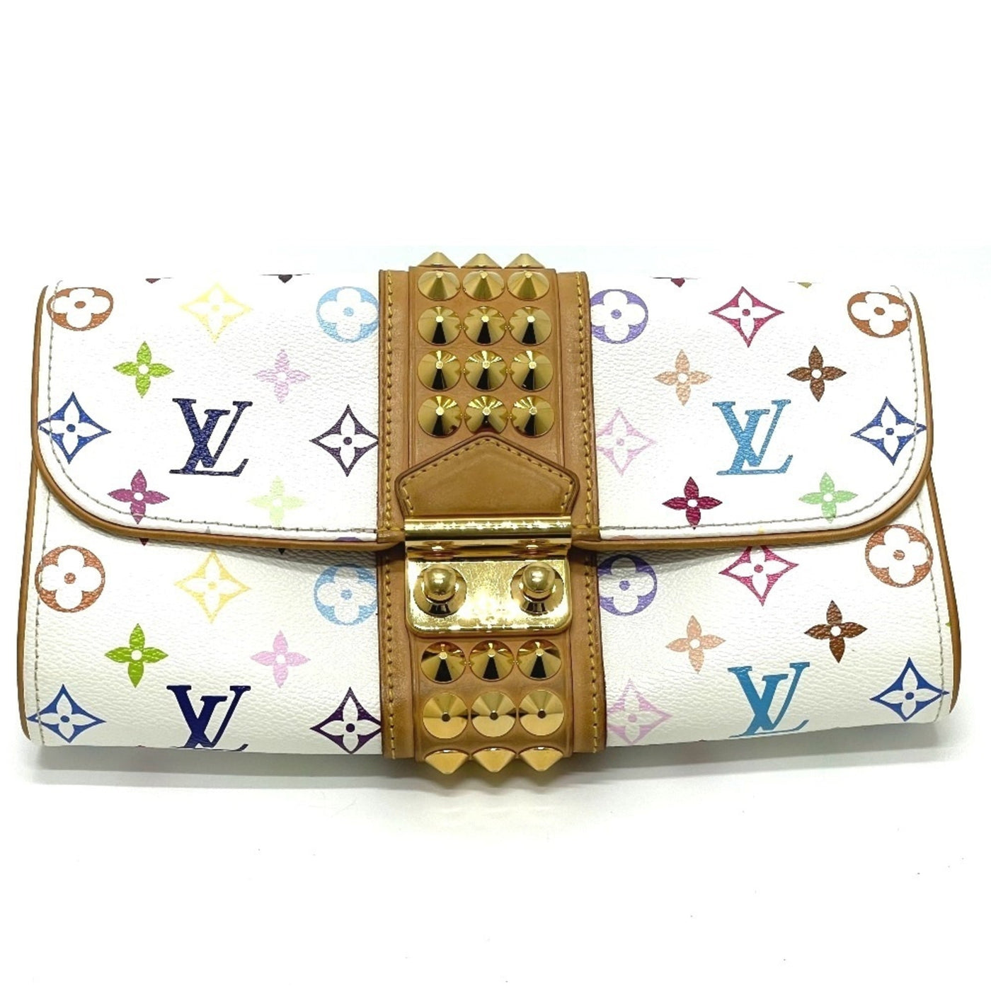 Louis Vuitton Blanc Multi-Color Monogram Multicolore Clutch Bag Pochette ( ) | Studio Nafay