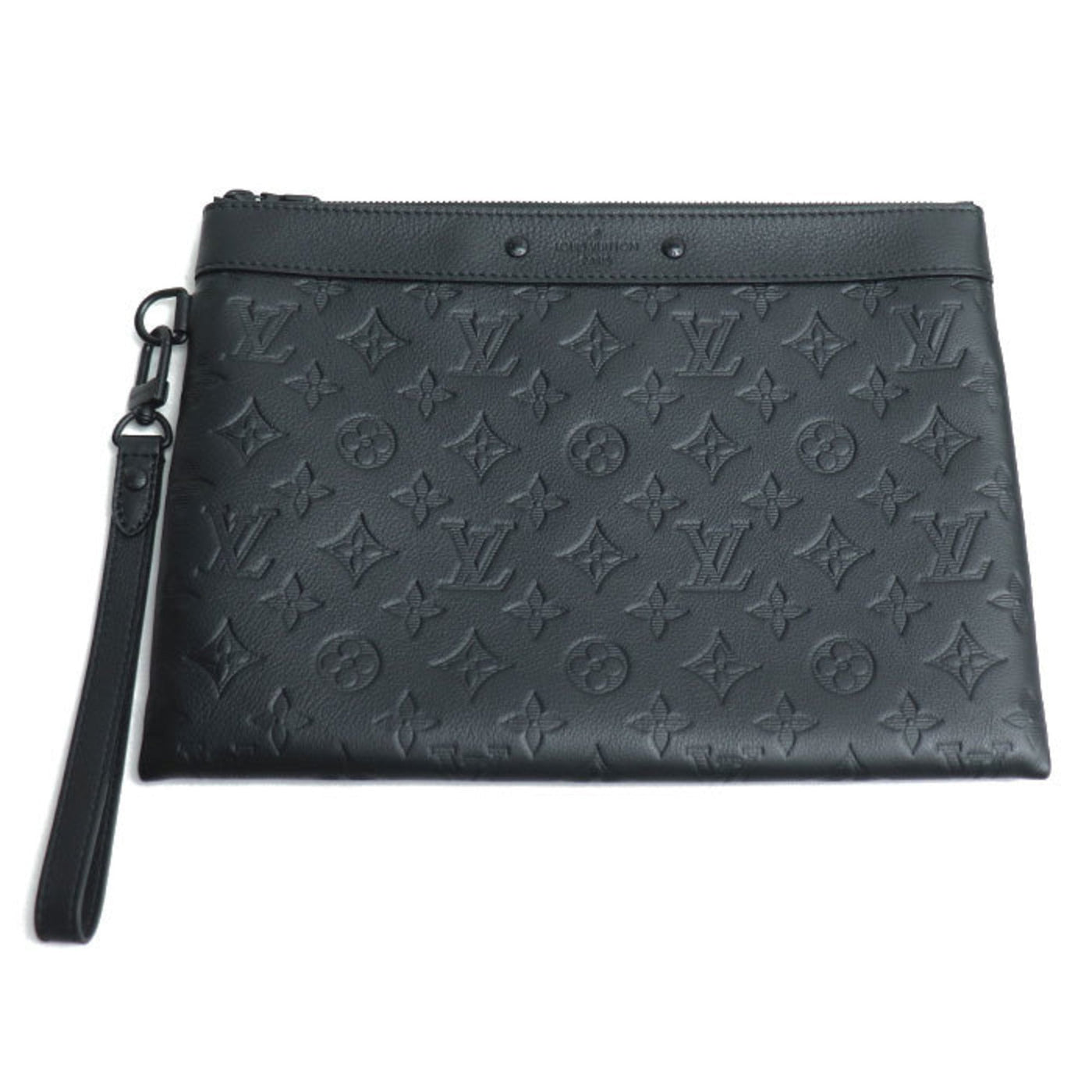 Louis Vuitton Black Monogram Shadow Clutch Bag Pochette ( ) | Studio Nafay