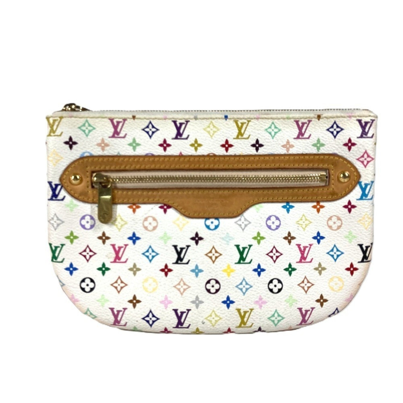 Louis Vuitton Blanc Multi-Color White Monogram Multicolore Clutch Bag Pochette Pouch ( ) | Studio Nafay