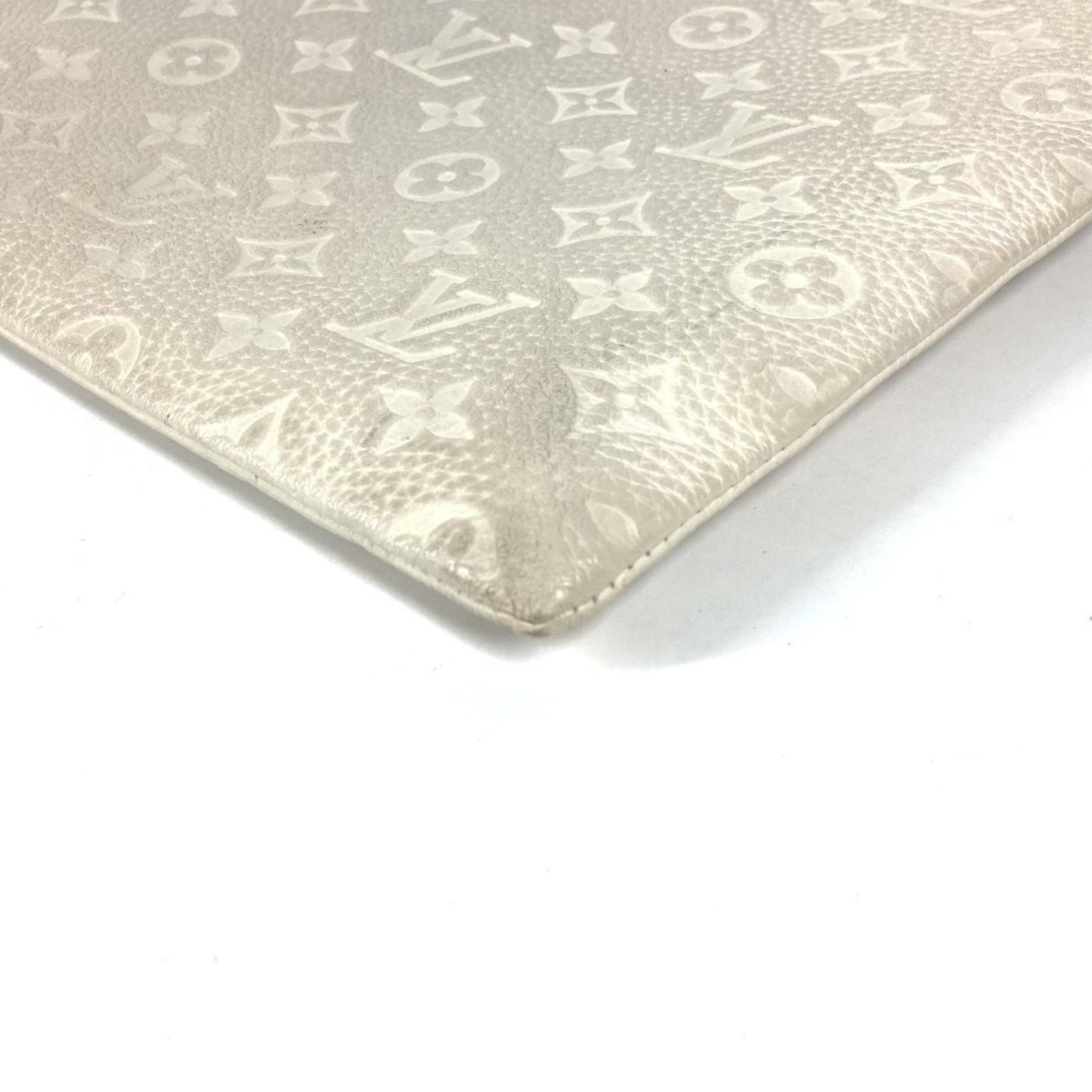 Louis Vuitton White Leather Clutch Bag Pochette Pouch ( ) - Product Image 4