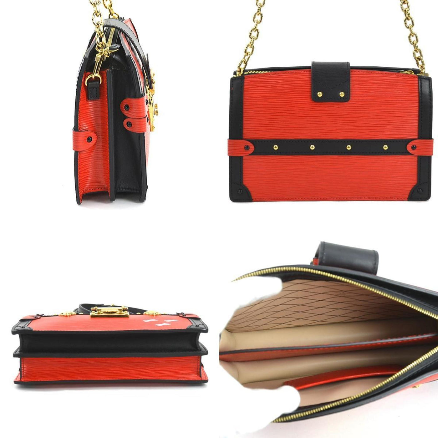 Louis Vuitton Black Red Color Epi Leather Clutch Bag Shoulder Bag ( ) - Product Image 2