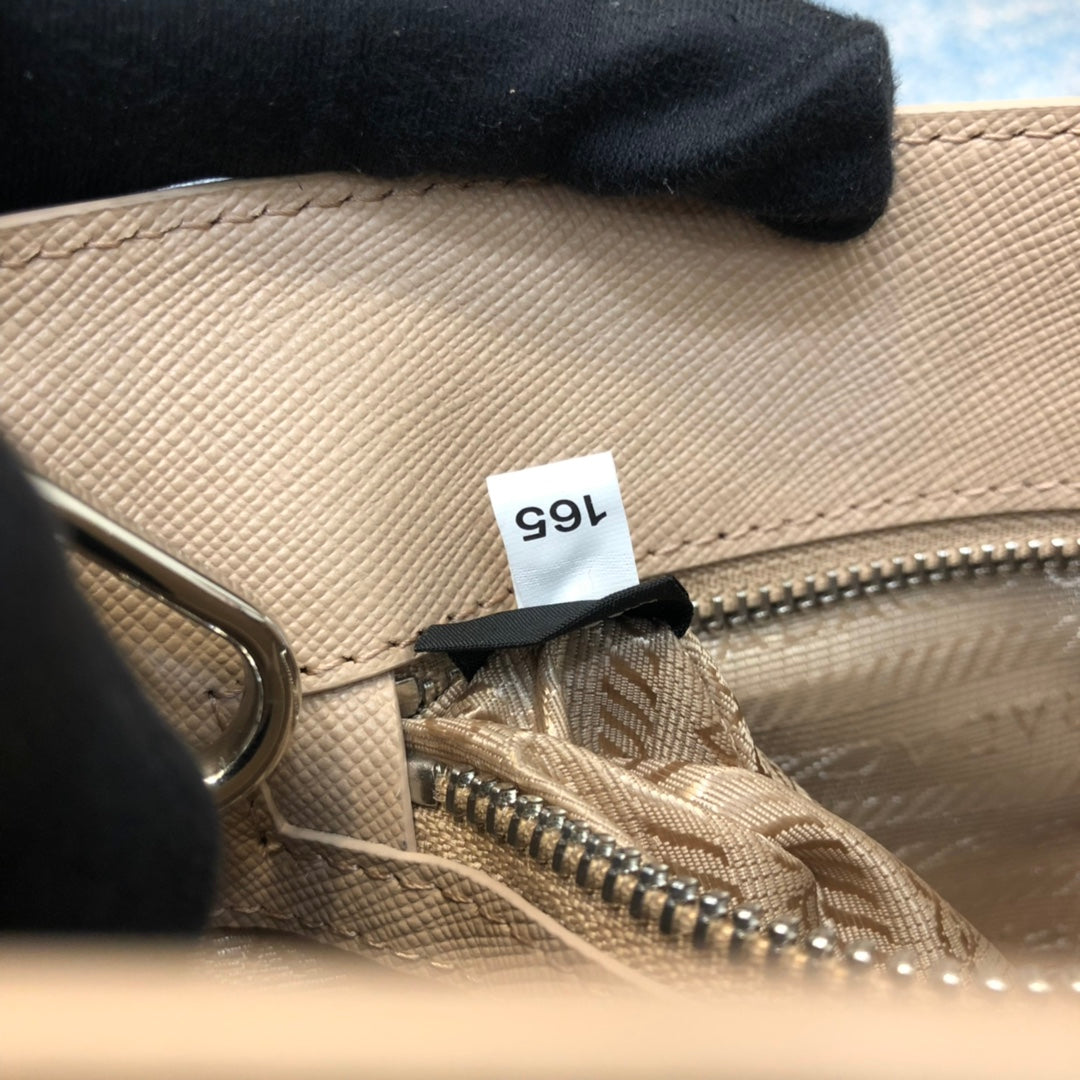 PRA MINI 23 BAG IN TAN BEIGE SAFFIANO LEATHER - Product Image 6