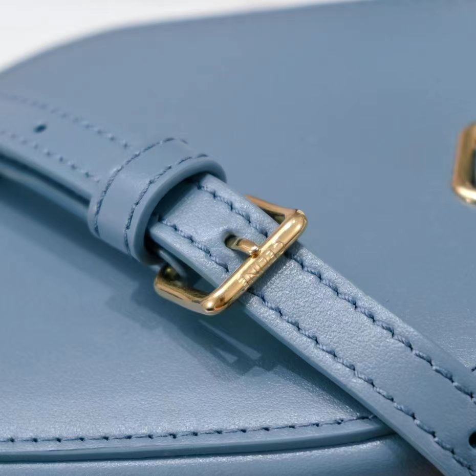 SQUARE BOX CROSSBODY BAG 11 AZURE BLUE CALFSKIN - Product Image 9