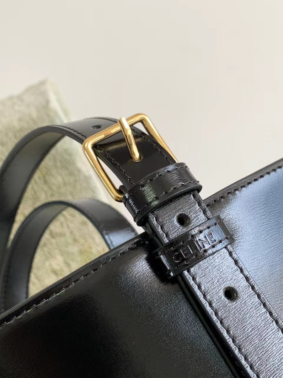 BUCKET TRIOMPHE 25 BLACK CALFSKIN BAG - Product Image 8