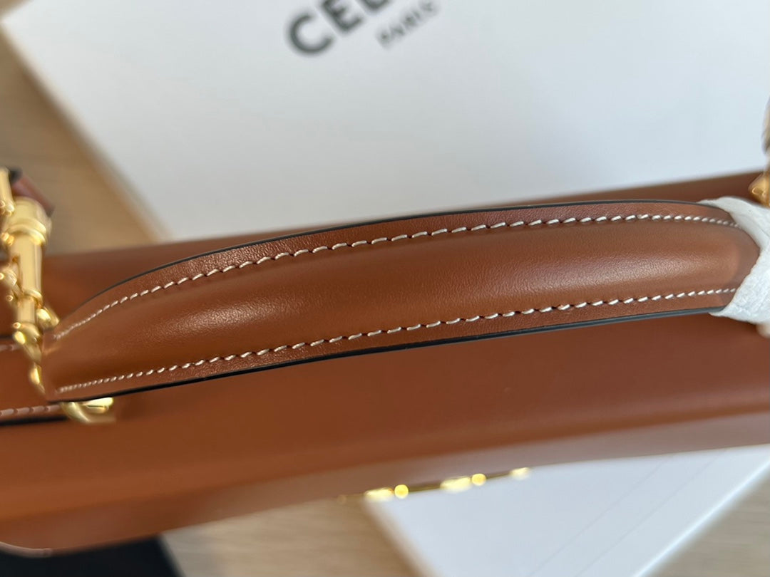 BOX TRIPHOME 22 CINNAMON BROWN CALFSKIN BAG - Product Image 8