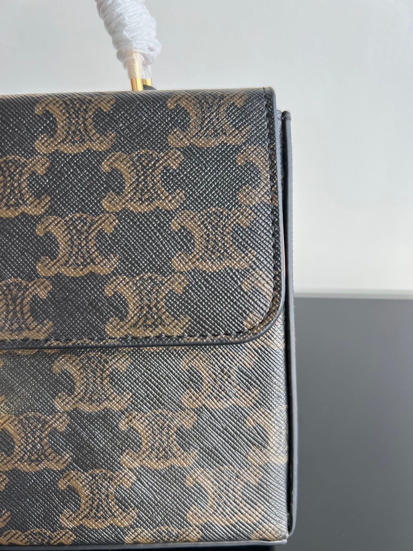 BOX TRIPHOME 22 BLACK PATTERN CALFSKIN BAG - Product Image 9