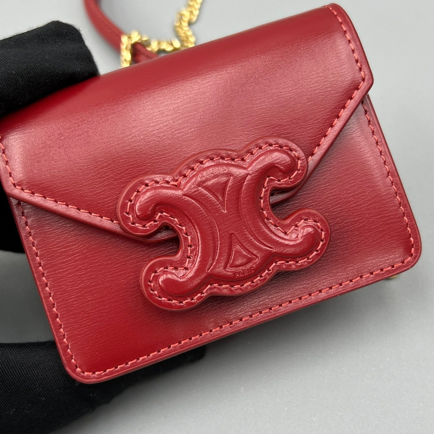 CUIR TRIPHOME 11 CHERRY RED CALFSKIN - Product Image 3