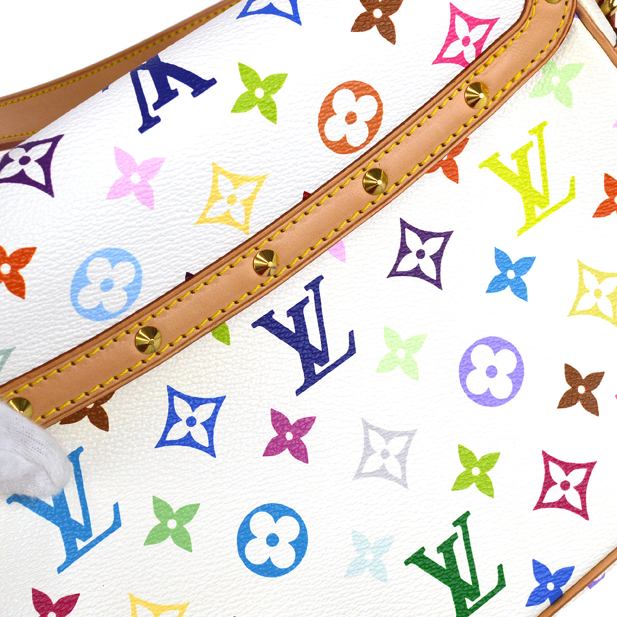 Louis Vuitton Sologne Monogram Multicolor White in White