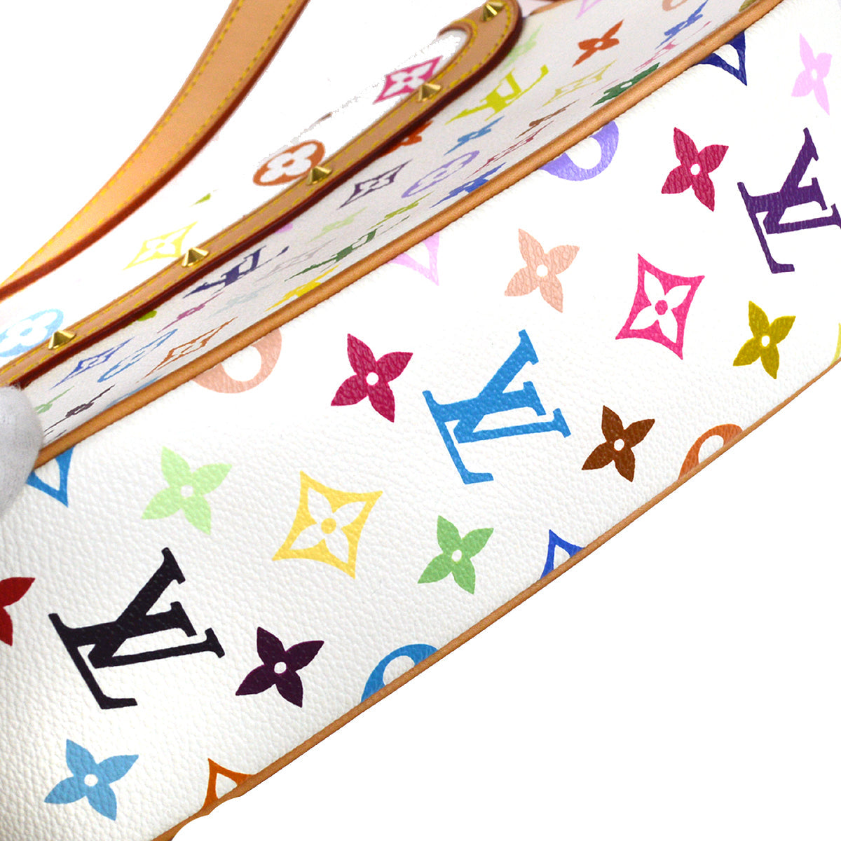 Louis Vuitton Sologne Monogram Multicolor White in White