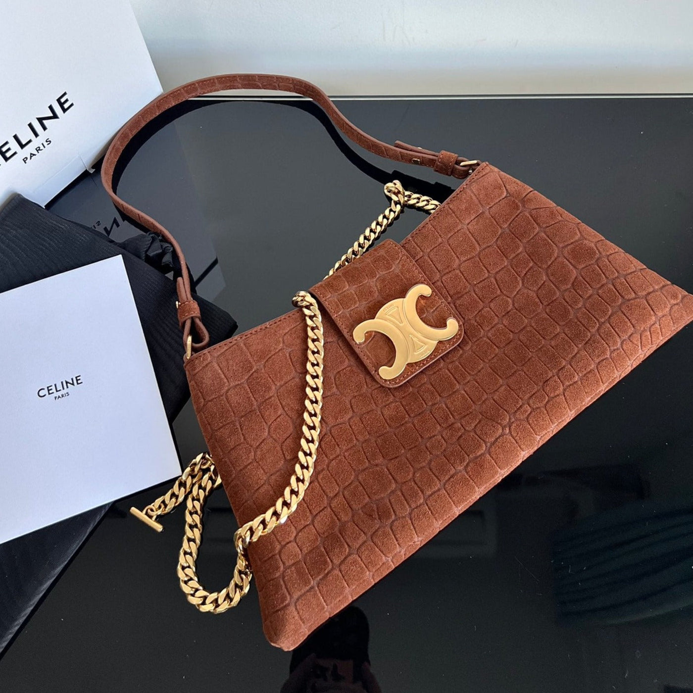 WILTERN TRIOMPHE BAG 31 ORIGINAL SIENNA BROWN LEATHER - Product Image 8