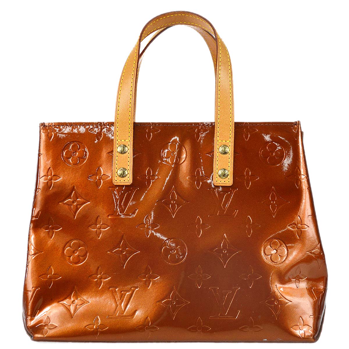 Louis Vuitton Bronze Vernis Reade PM Tote Handbag