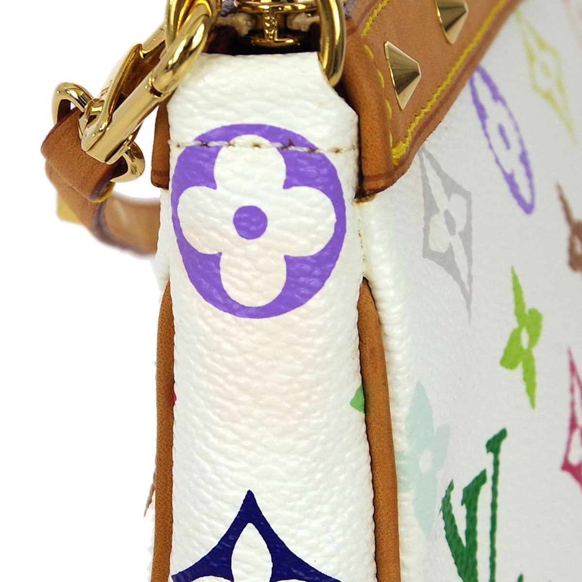 Louis Vuitton White Multicolor Pochette Accessoires Handbag