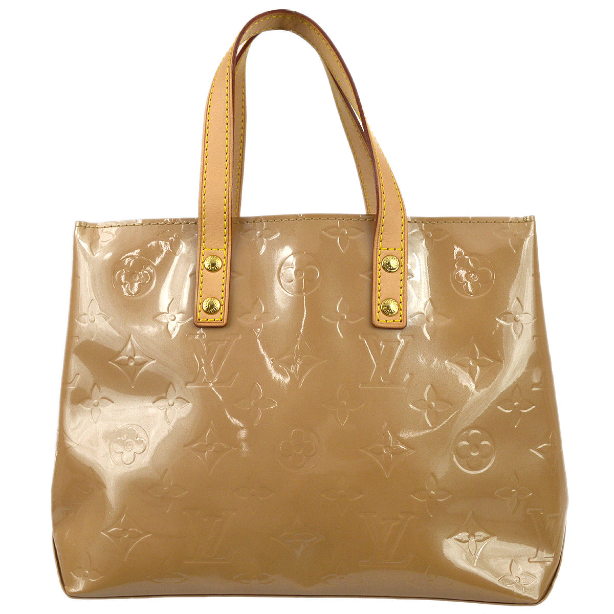 Louis Vuitton Beige Vernis Reade PM Tote Handbag in Beige