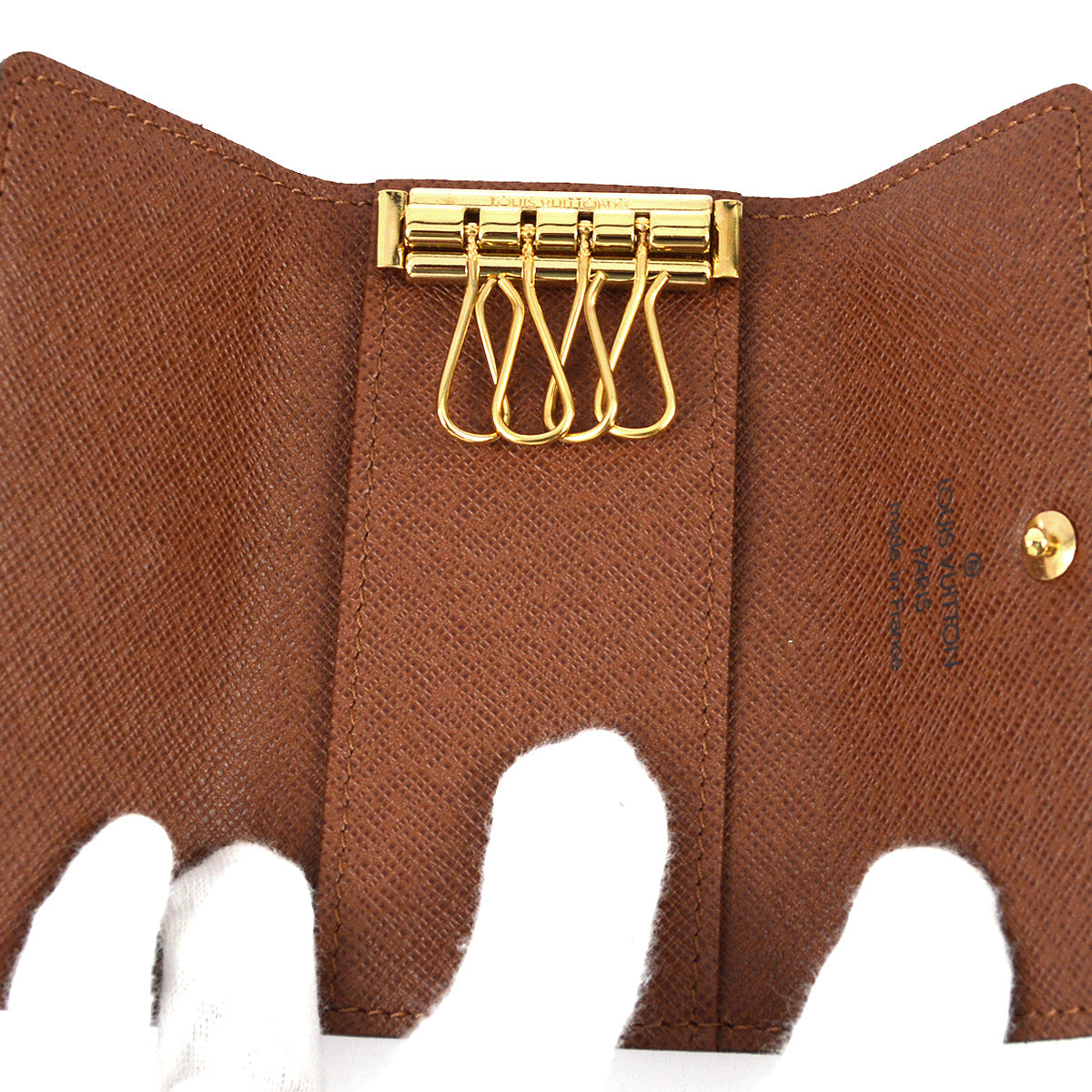 Louis Vuitton Monogram Multicles 4 Key Case Small Good in Brown
