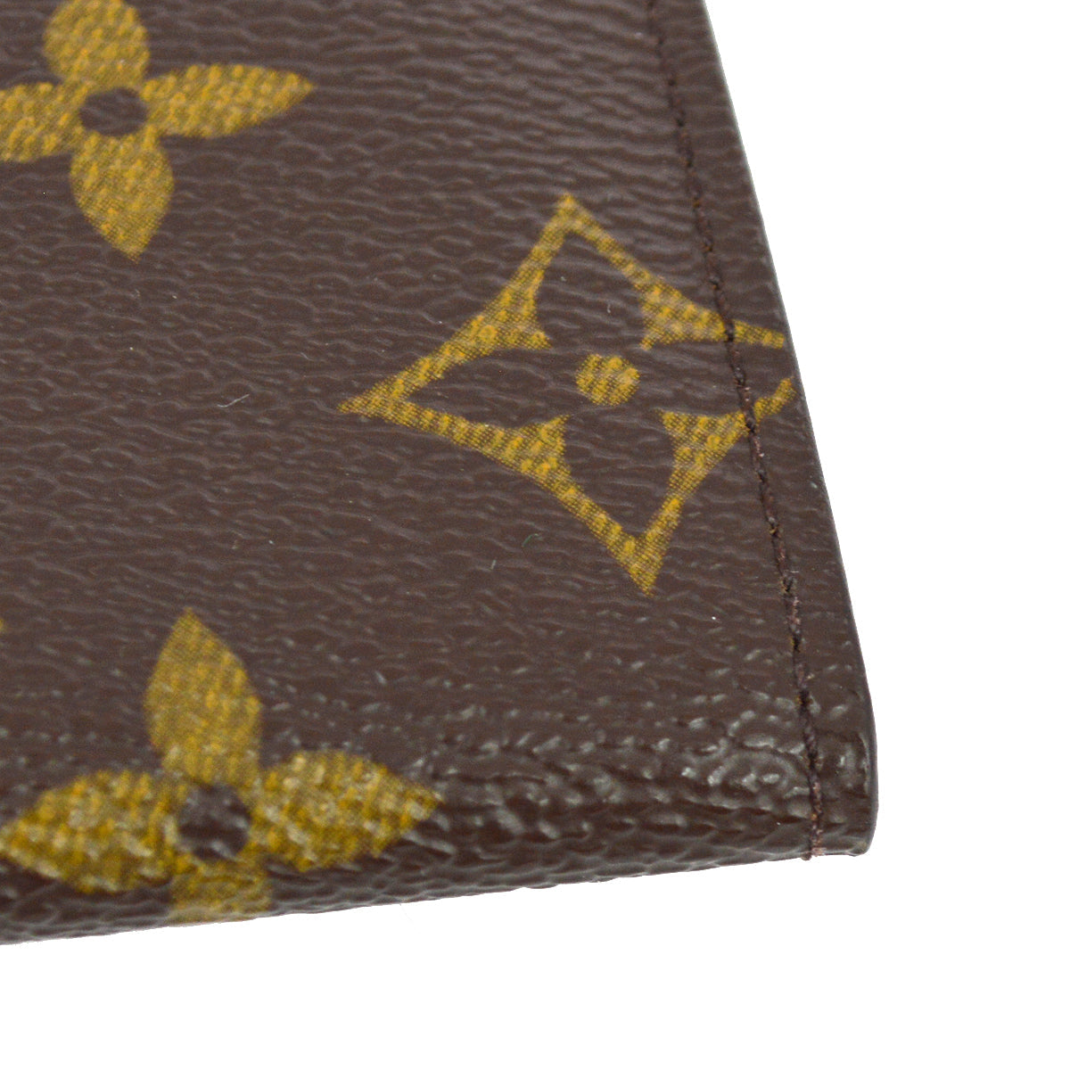 Louis Vuitton Monogram Porte Monnaie Plat Coin Case Wallet in Brown