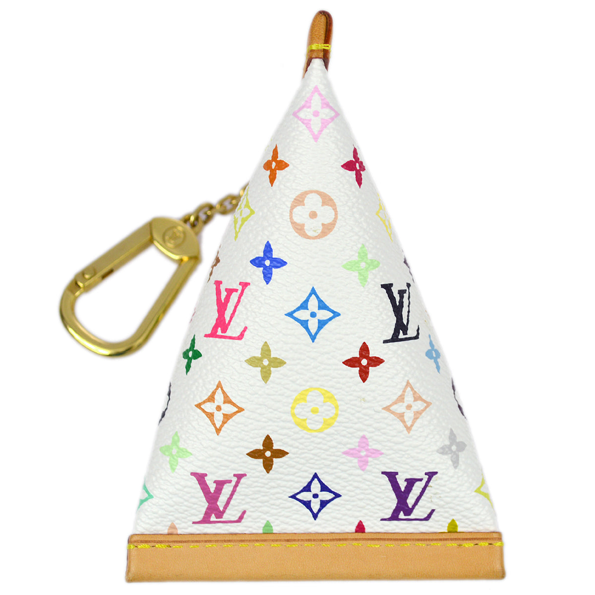 Louis Vuitton Monogram Multicolor Berlingo Key Holder in White / Multicolor