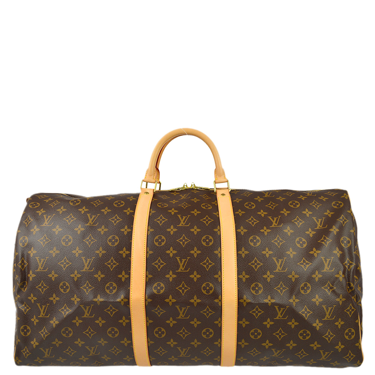 Louis Vuitton Monogram Keepall 60 Duffle Handbag in Brown