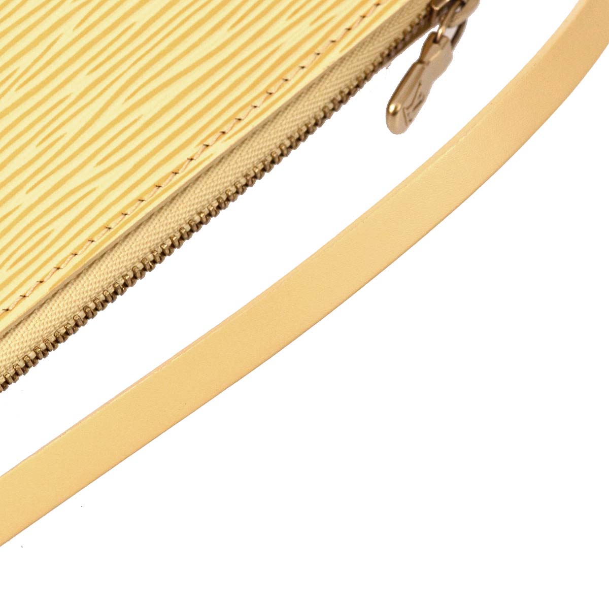 Louis Vuitton Ivory Epi Pochette Pouch Handbag