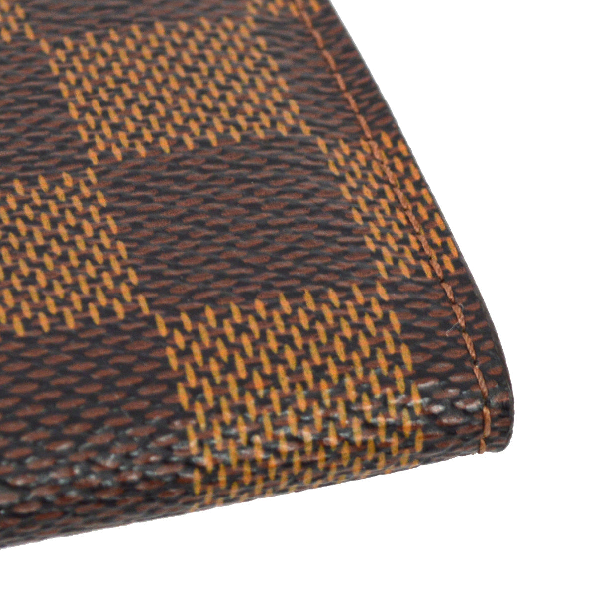 Louis Vuitton Damier Porte Monnaie Plat Coin Case Wallet in Brown