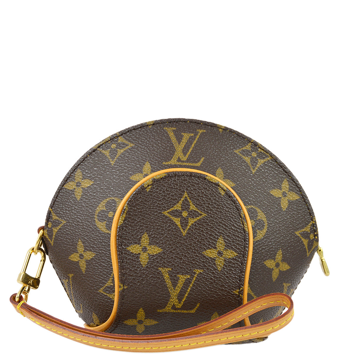 Louis Vuitton Monogram Mini Ellipse Pouch Bag in Brown
