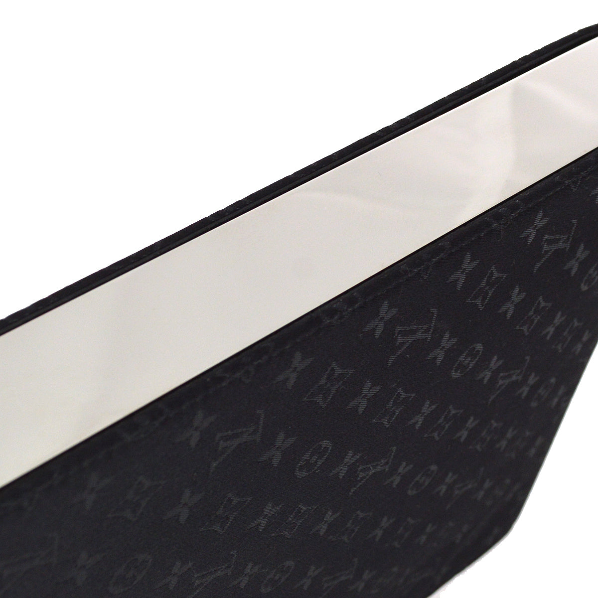 Louis Vuitton Black Monogram Satin Ange GM Handbag