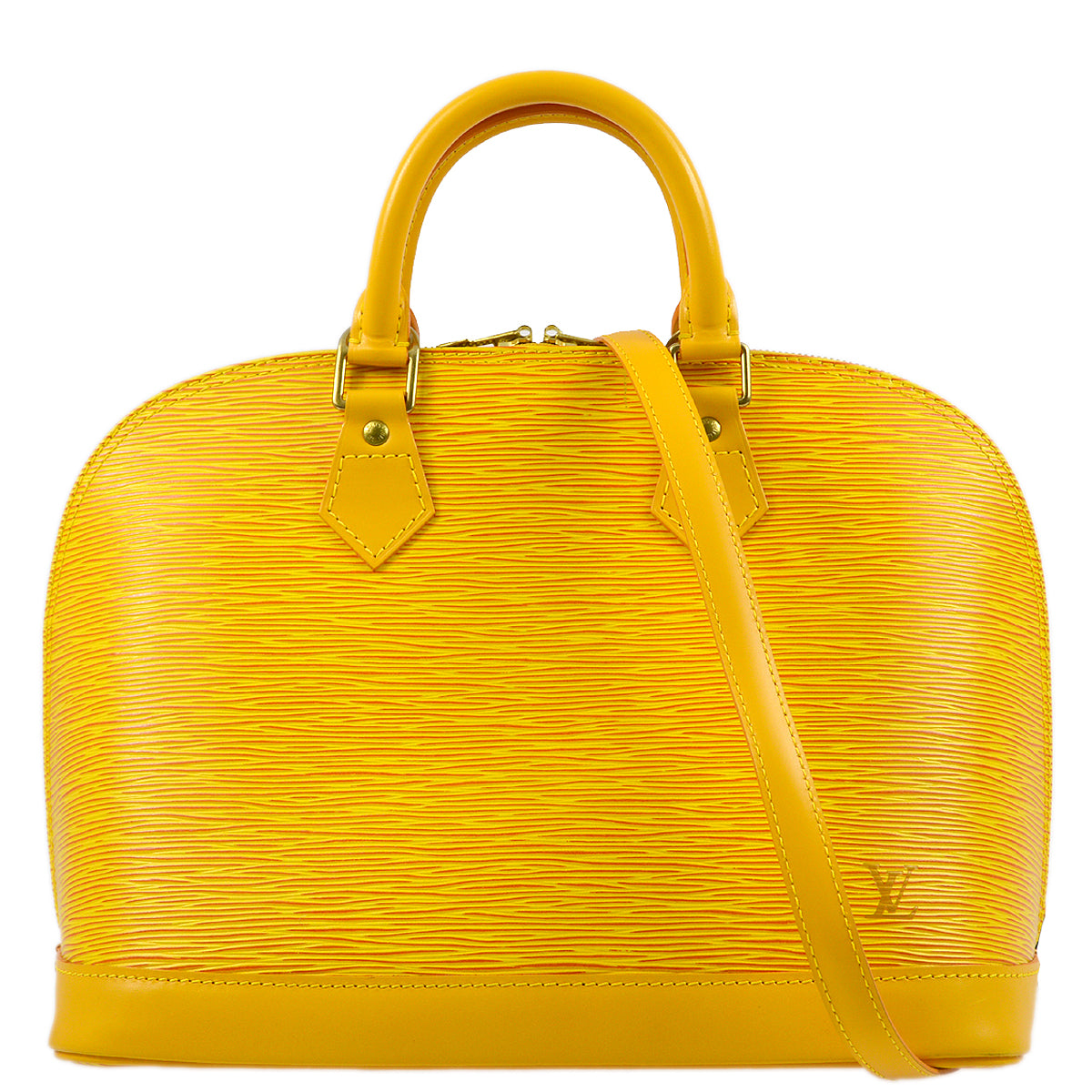 Louis Vuitton Yellow Alma Handbag Epi